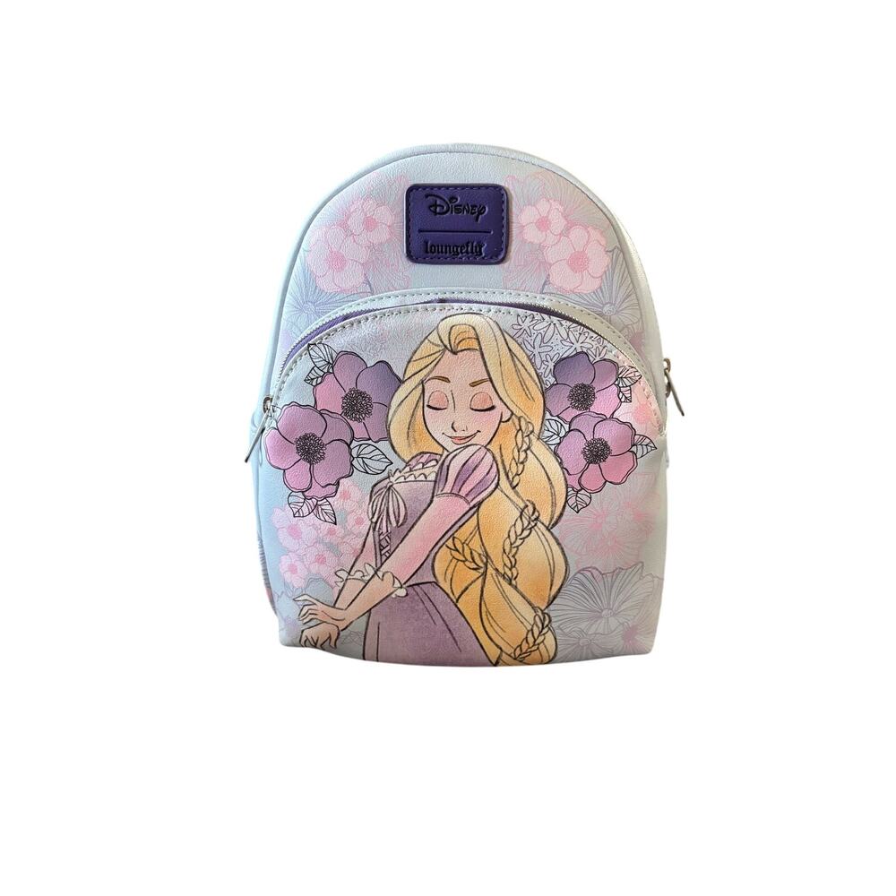 Loungefly Disney Tangled Rapunzel Sketch Floral Mini Backpack NWT